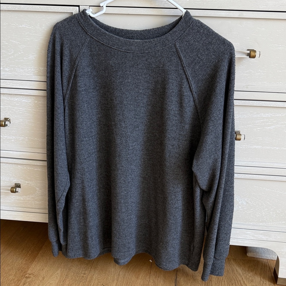 First Love Charcoal Long Sleeve Top